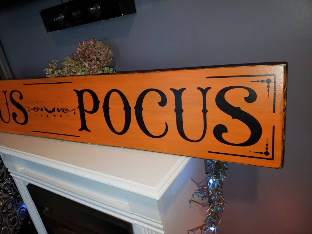 Hocus Pocus Sign Large Horizontal Halloween Sign