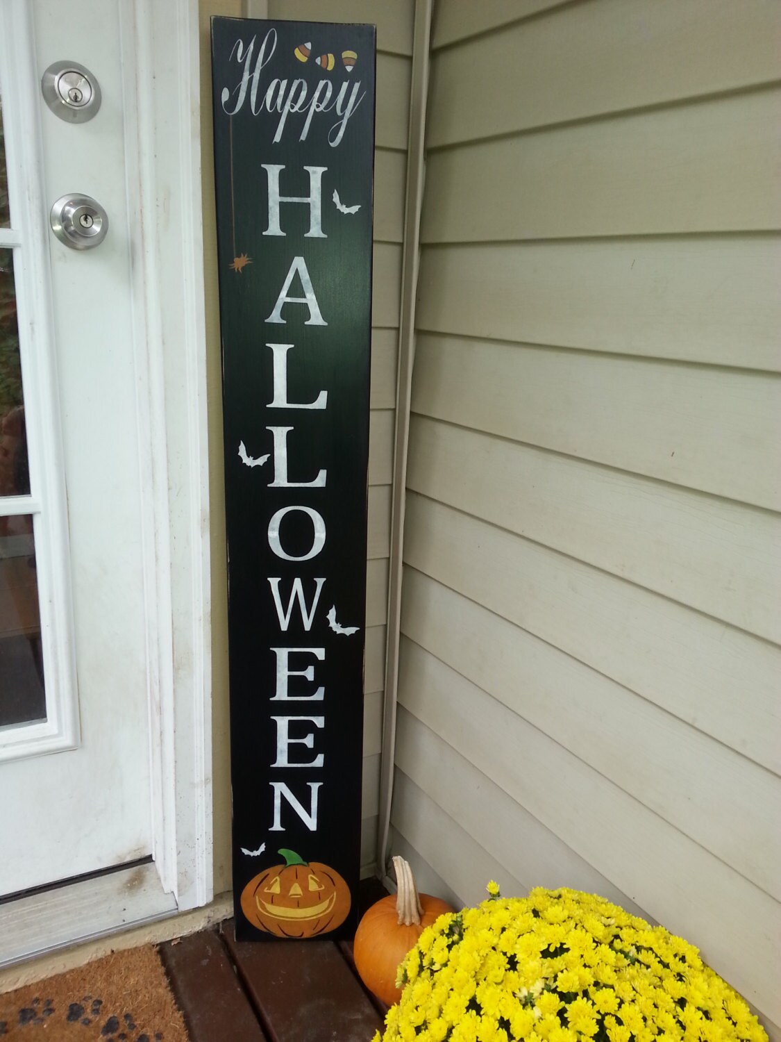 Happy Halloween Sign Reversible Wood Sign