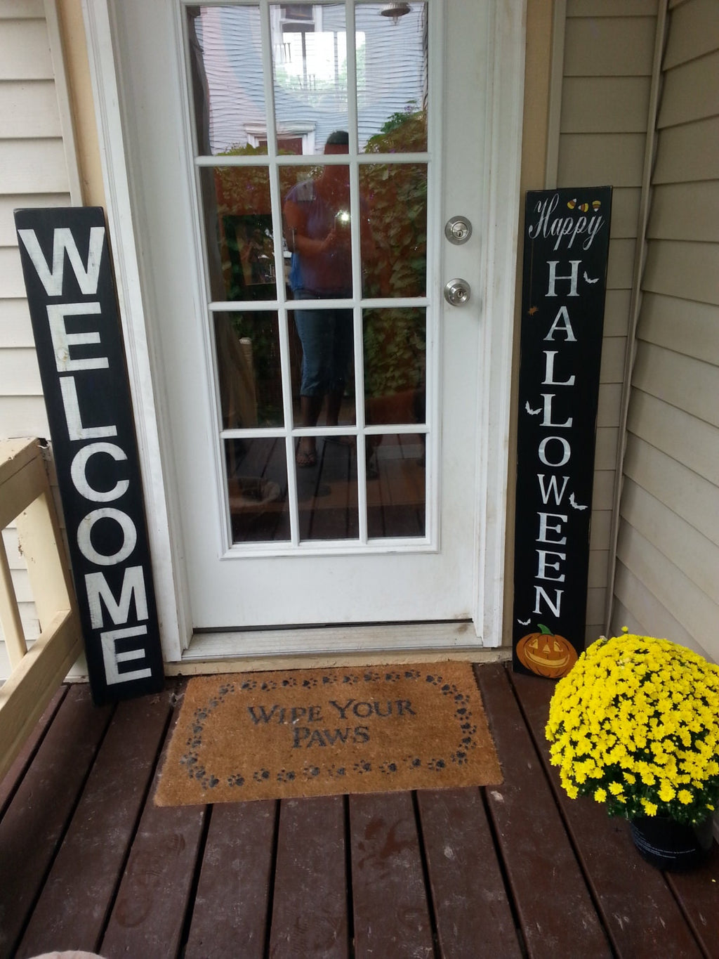 Happy Halloween Sign Reversible Wood Sign