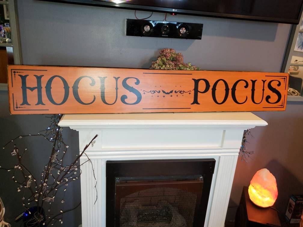 Hocus Pocus Sign Large Horizontal Halloween Sign
