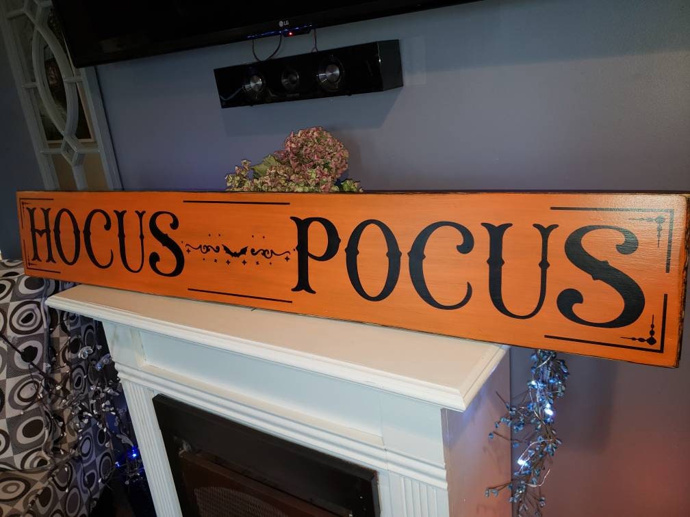 Hocus Pocus Sign Large Horizontal Halloween Sign