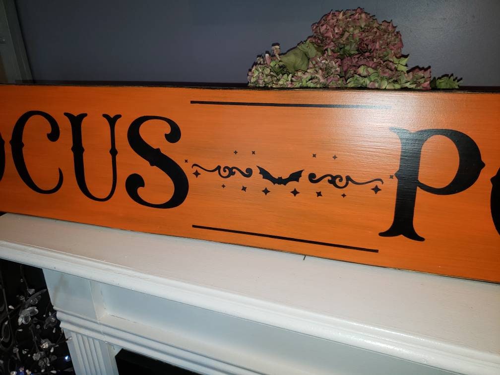 Hocus Pocus Sign Large Horizontal Halloween Sign