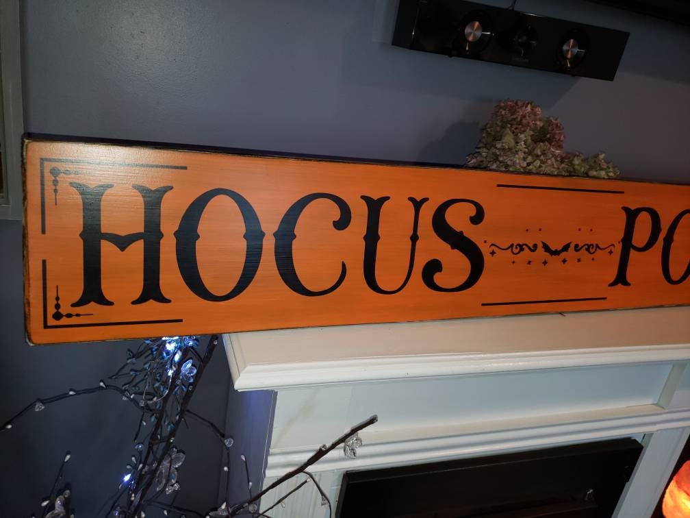 Hocus Pocus Sign Large Horizontal Halloween Sign