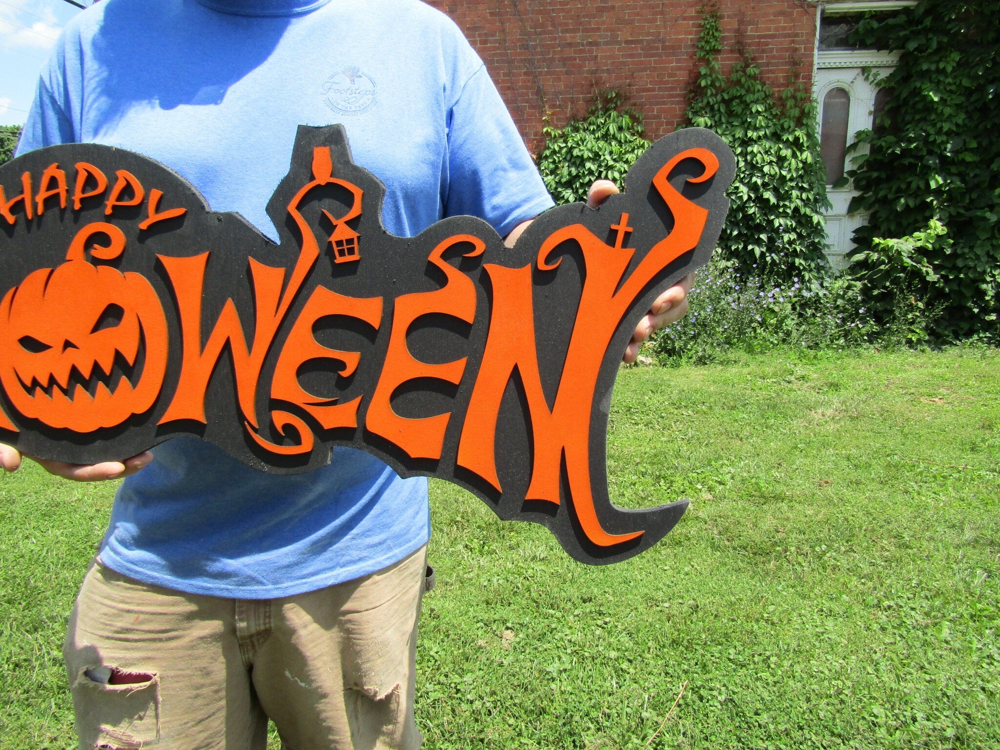 Halloween Jack O Lantern Spooky Forest Black Cat