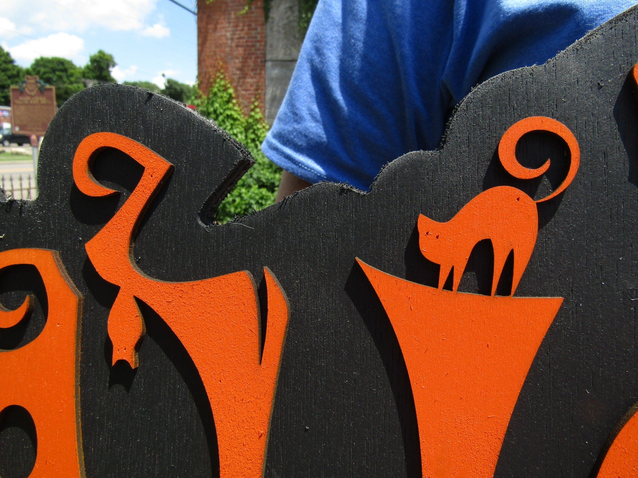 Halloween Jack O Lantern Spooky Forest Black Cat