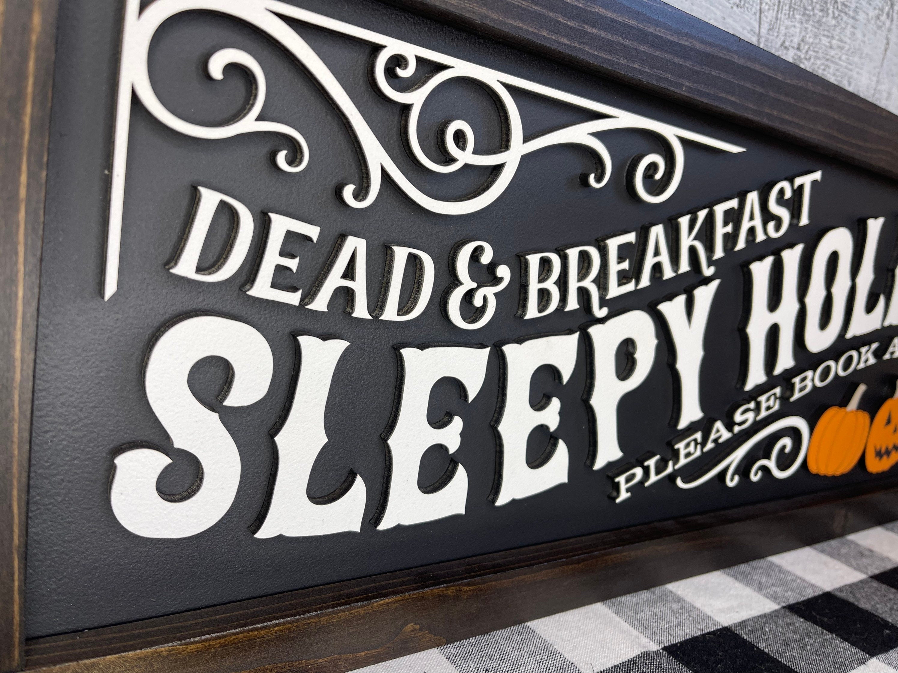 Sleepy Hollow Dead and Breakfast - 3D Halloween Sign