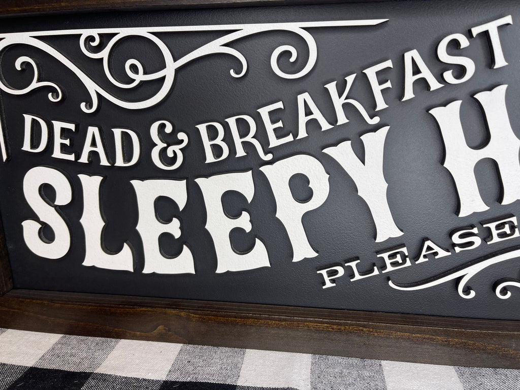 Sleepy Hollow Dead and Breakfast - 3D Halloween Sign