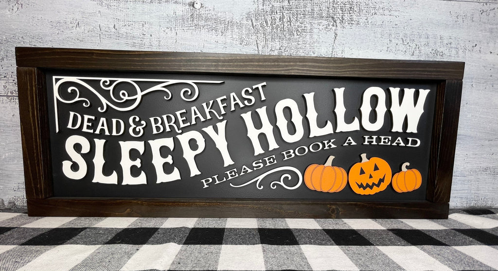 Sleepy Hollow Dead and Breakfast - 3D Halloween Sign