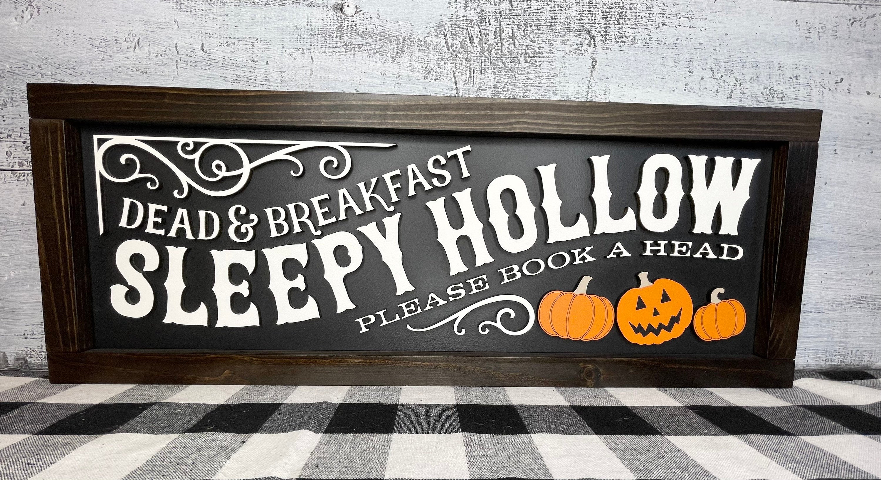 Sleepy Hollow Dead and Breakfast - 3D Halloween Sign