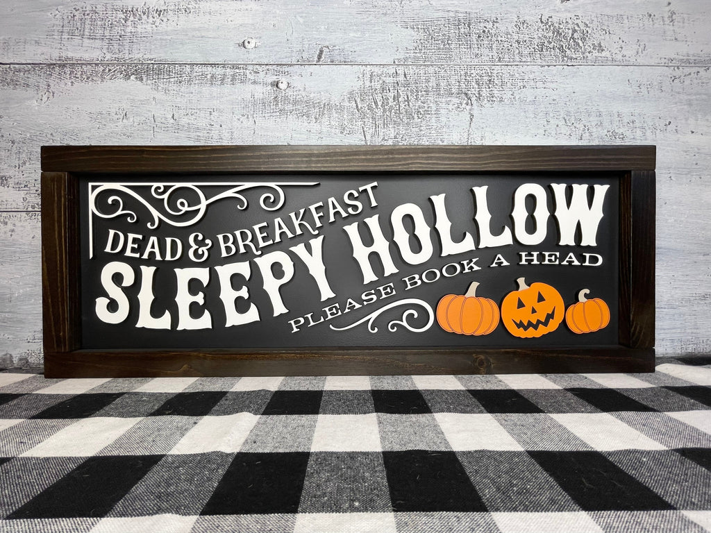Sleepy Hollow Dead and Breakfast - 3D Halloween Sign