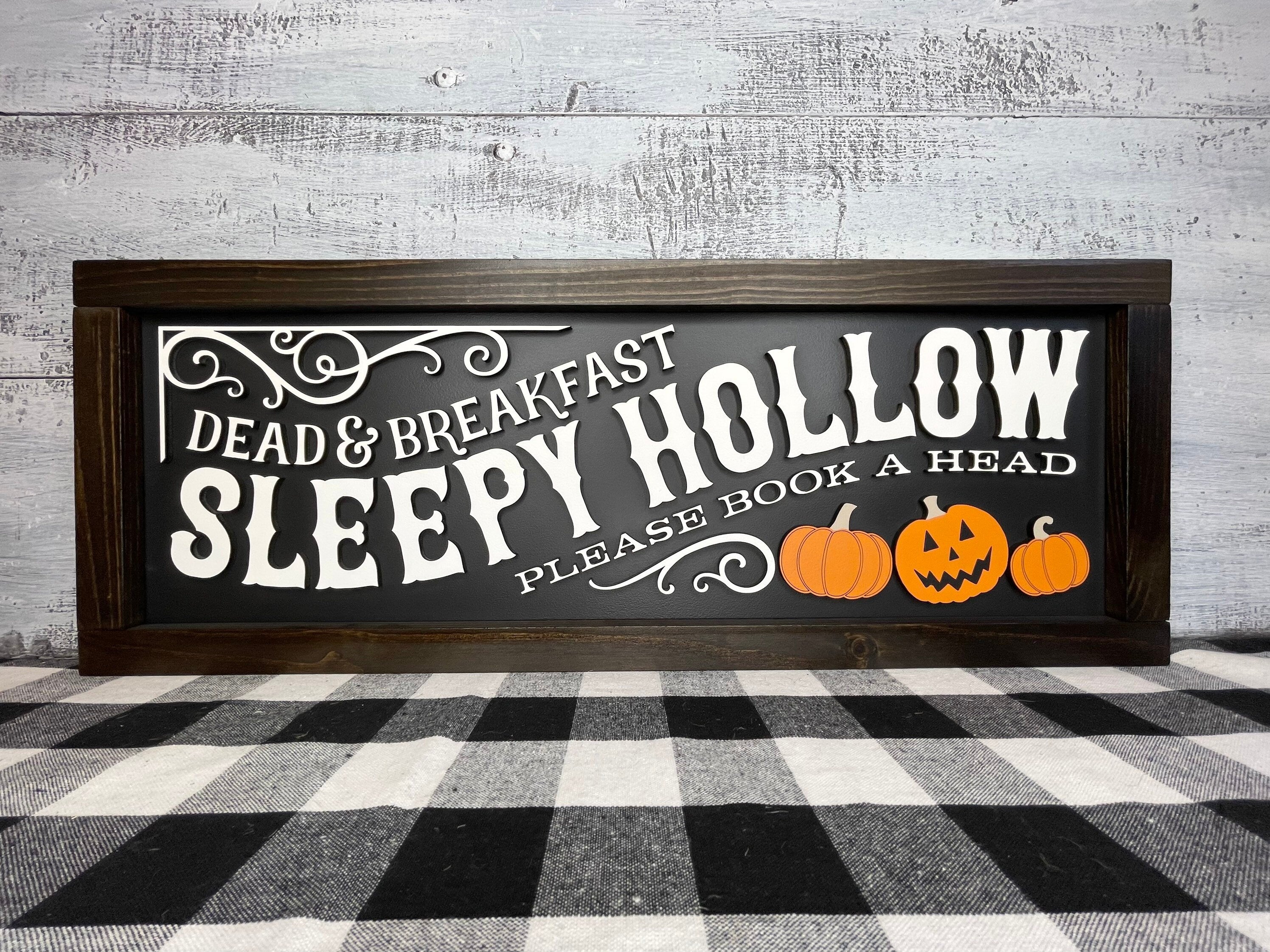 Sleepy Hollow Dead and Breakfast - 3D Halloween Sign