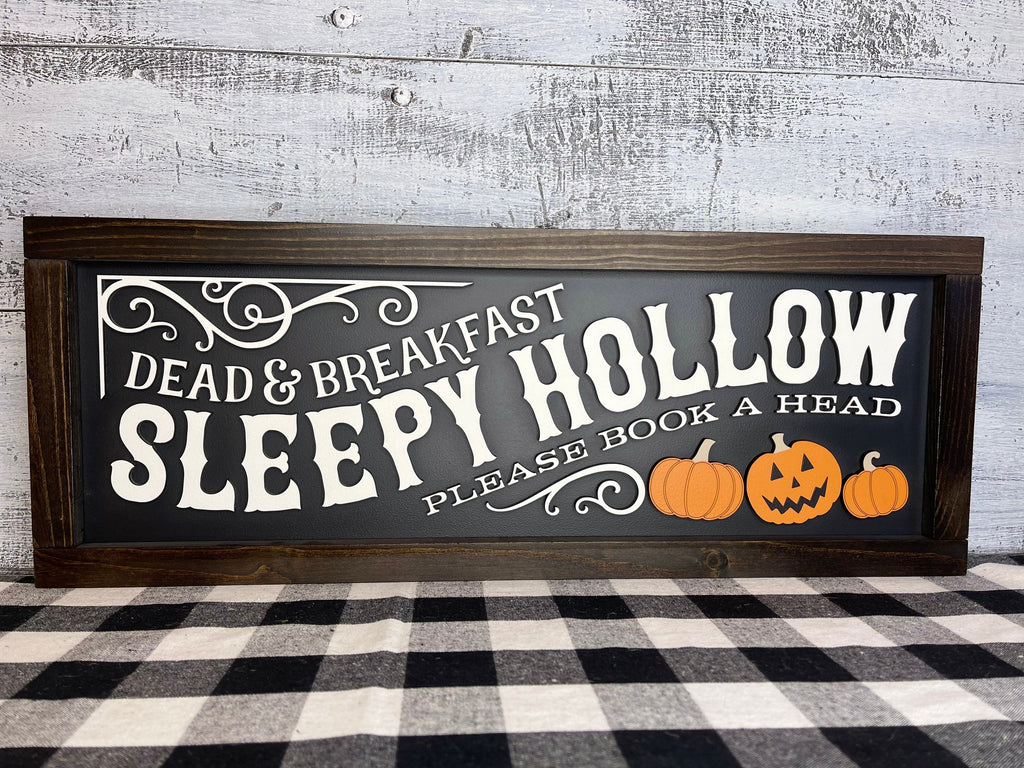 Sleepy Hollow Dead and Breakfast - 3D Halloween Sign