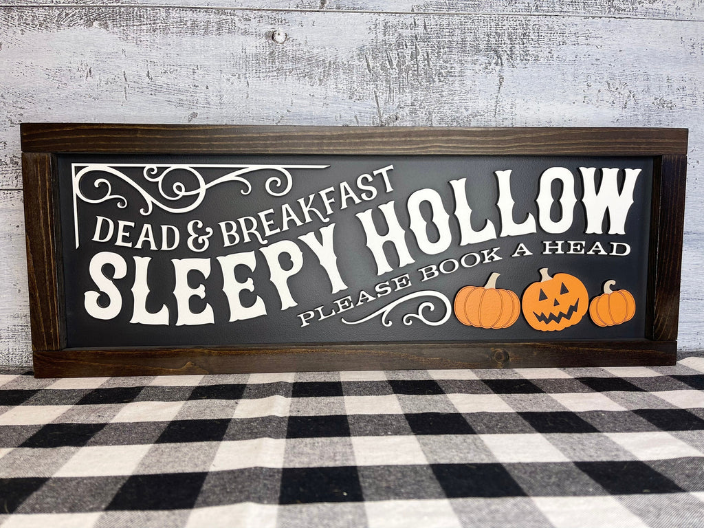 Sleepy Hollow Dead and Breakfast - 3D Halloween Sign