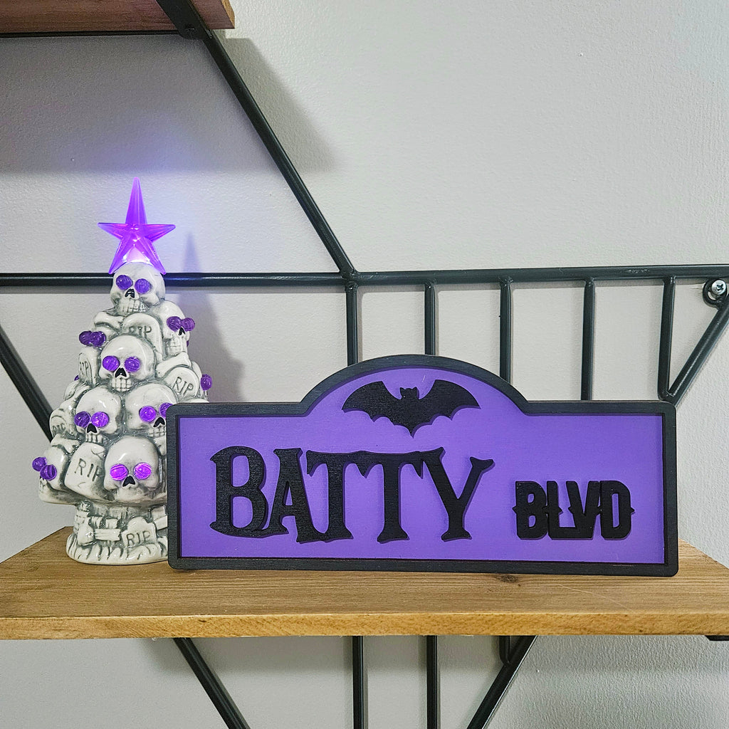 Halloween Street Sign Wood Home Décor