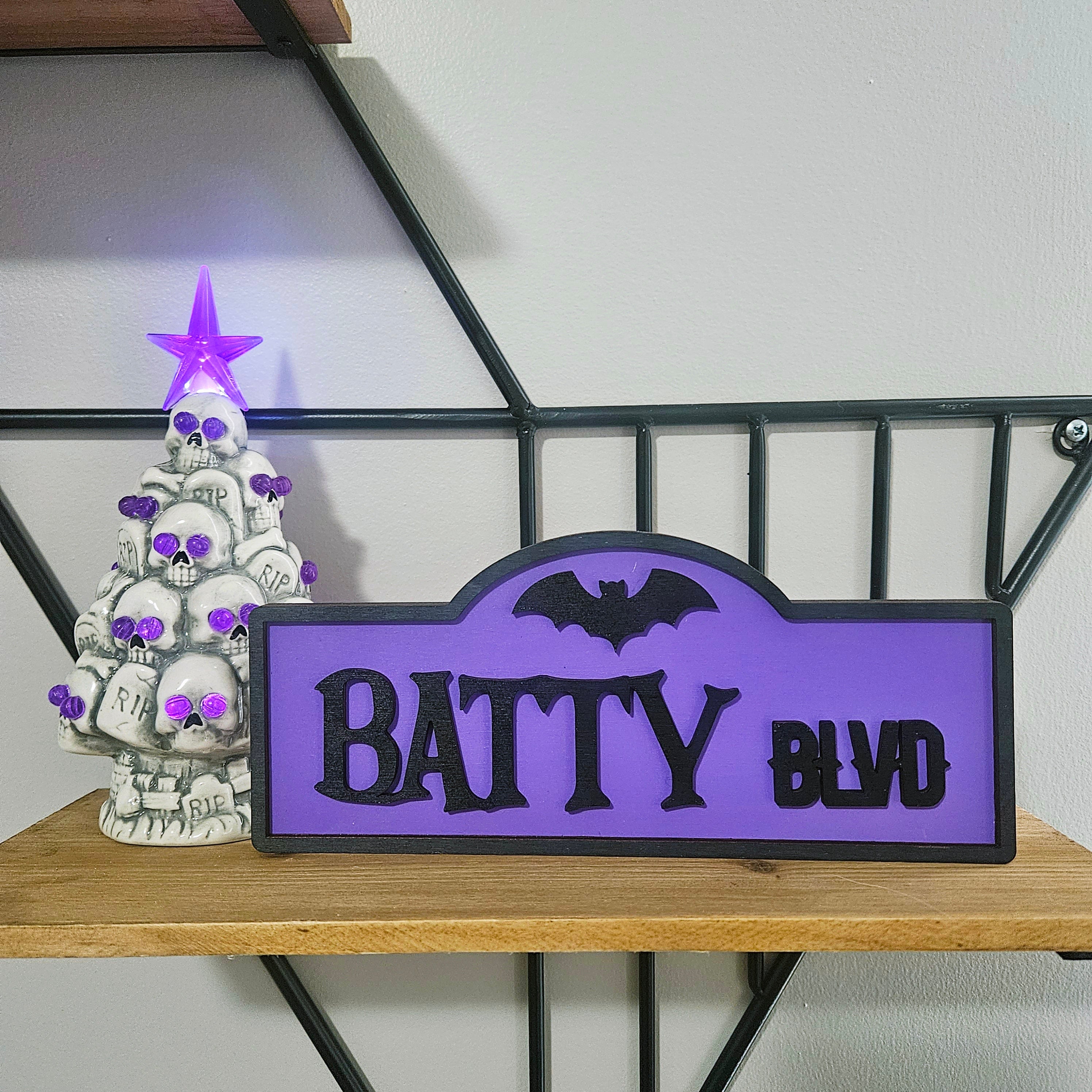 Halloween Street Sign Wood Home Décor