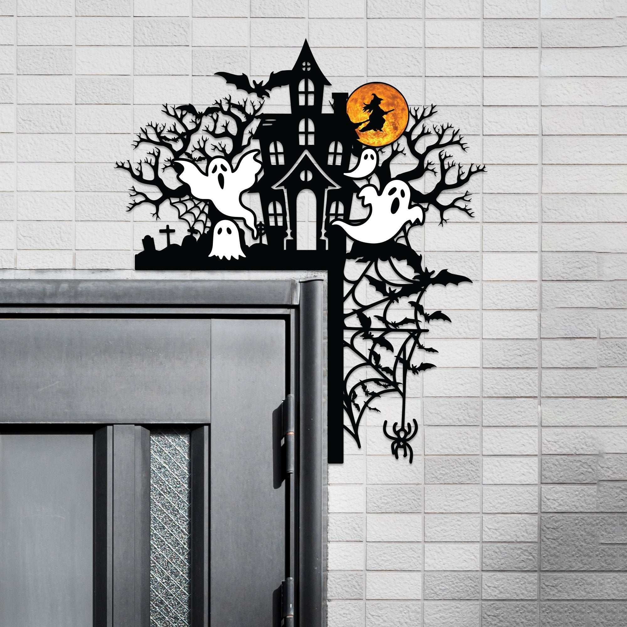 Haunted Mansion with Ghost Door Topper