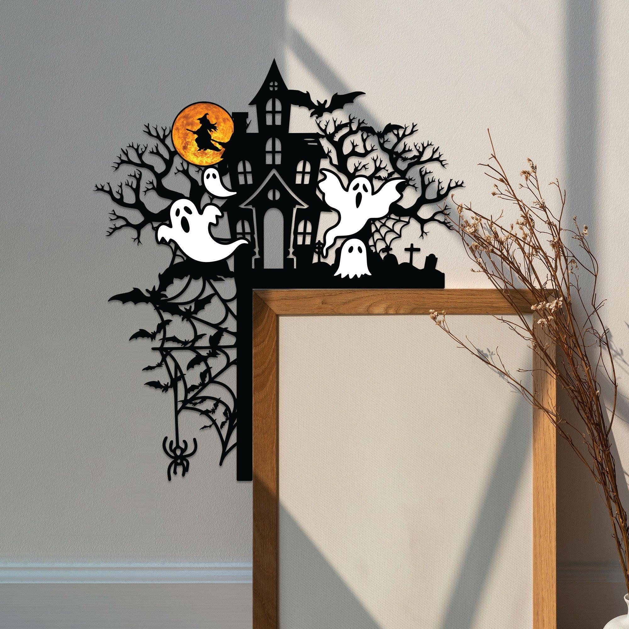 Haunted Mansion with Ghost Door Topper