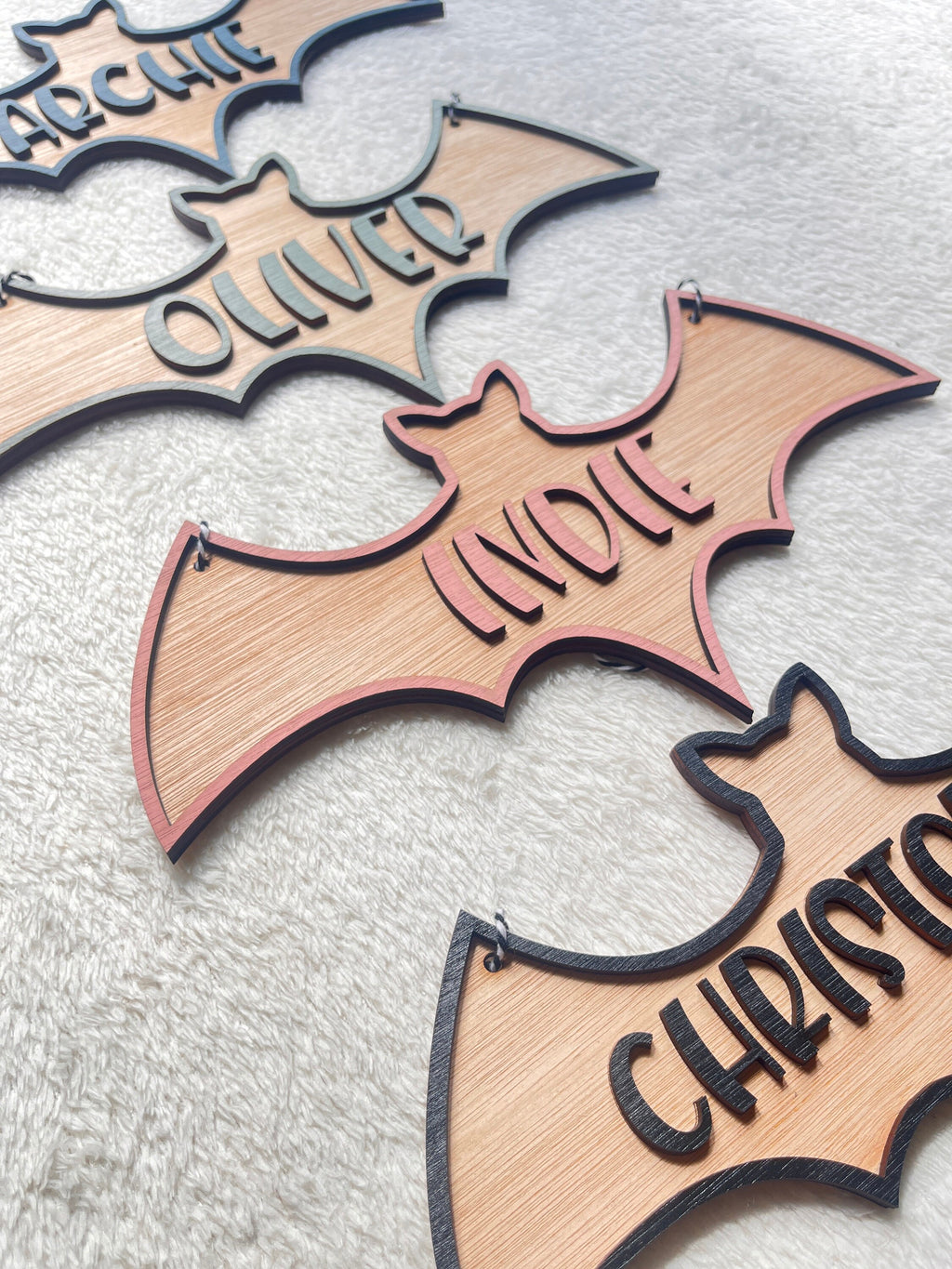 Halloween name sign party decorations bat sign