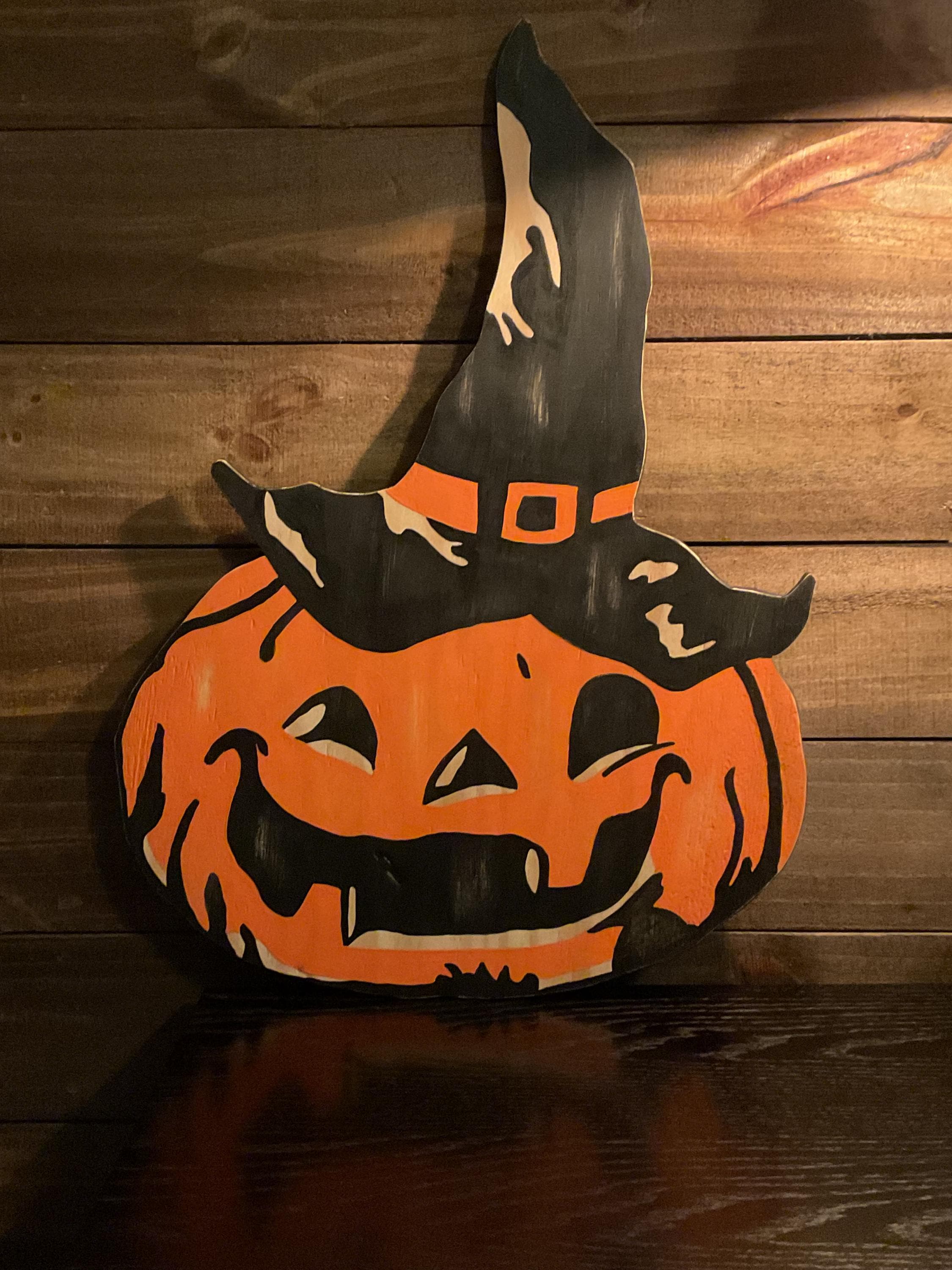 Retro Jack O'Lantern Sign by October Road Sign