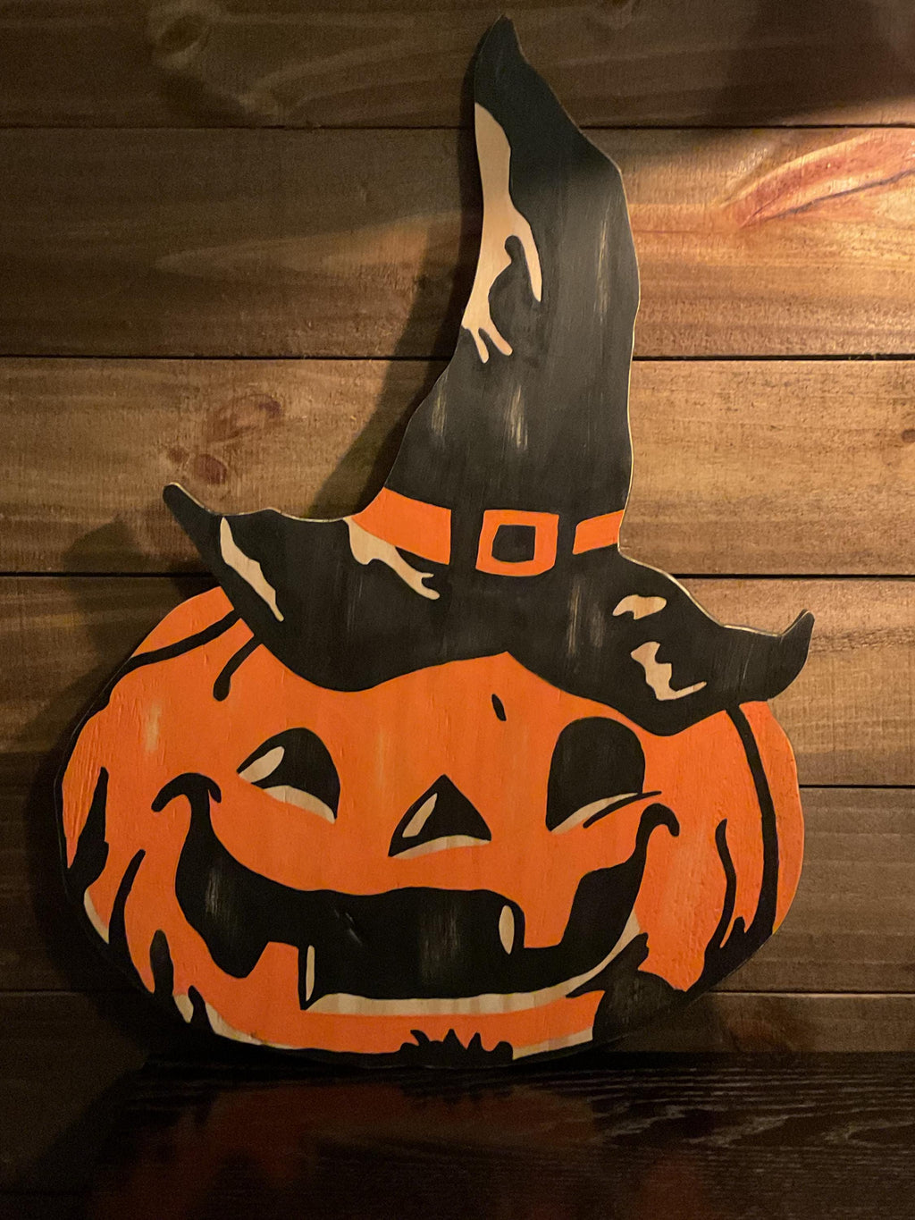 Retro Jack O'Lantern Sign by October Road Sign