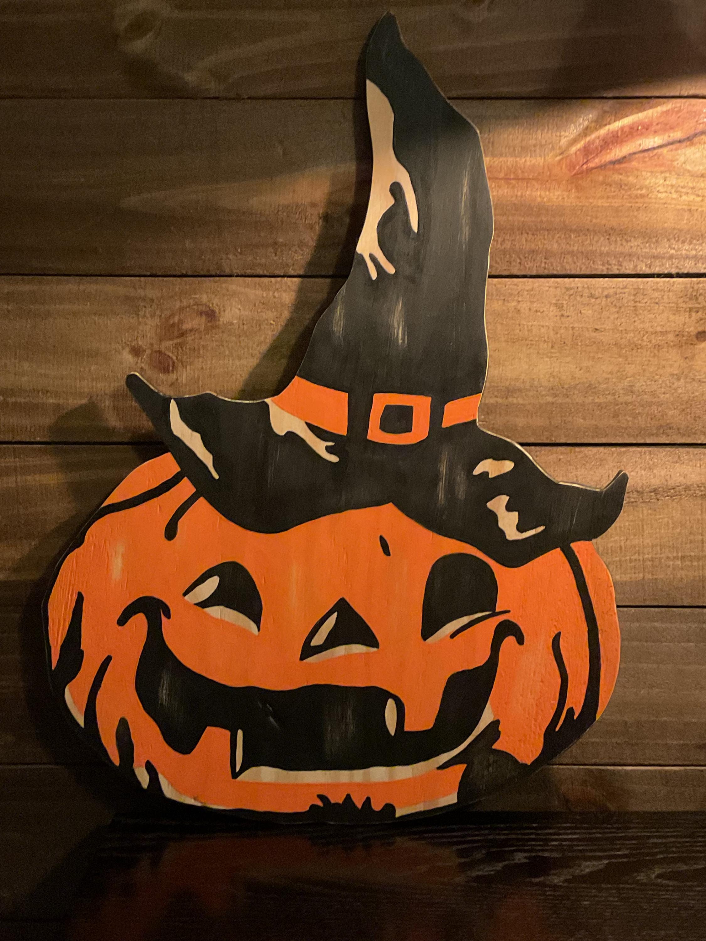 Retro Jack O'Lantern Sign by October Road Sign