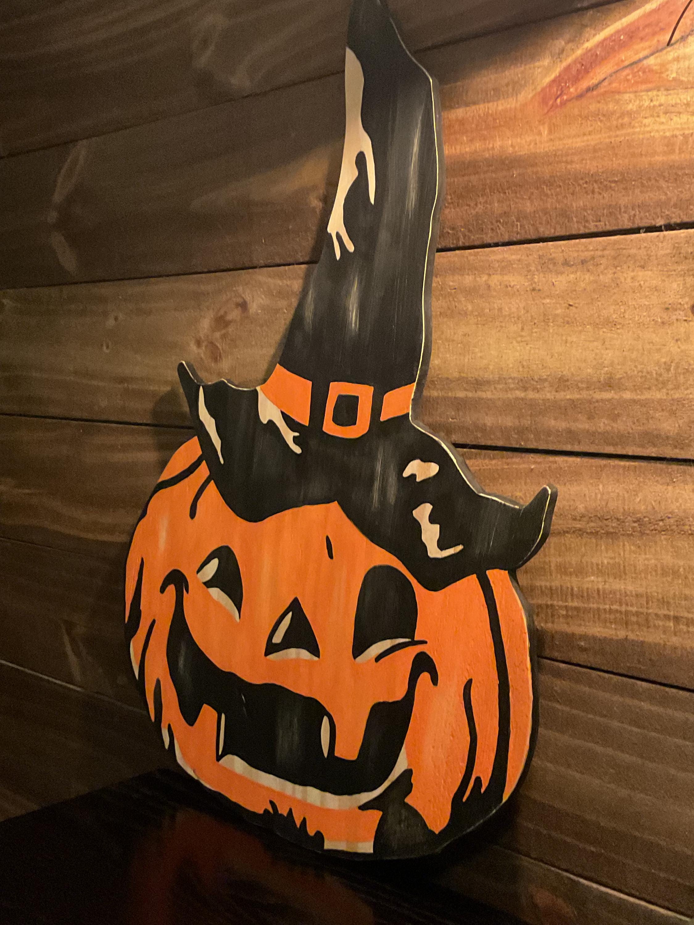 Retro Jack O'Lantern Sign by October Road Sign