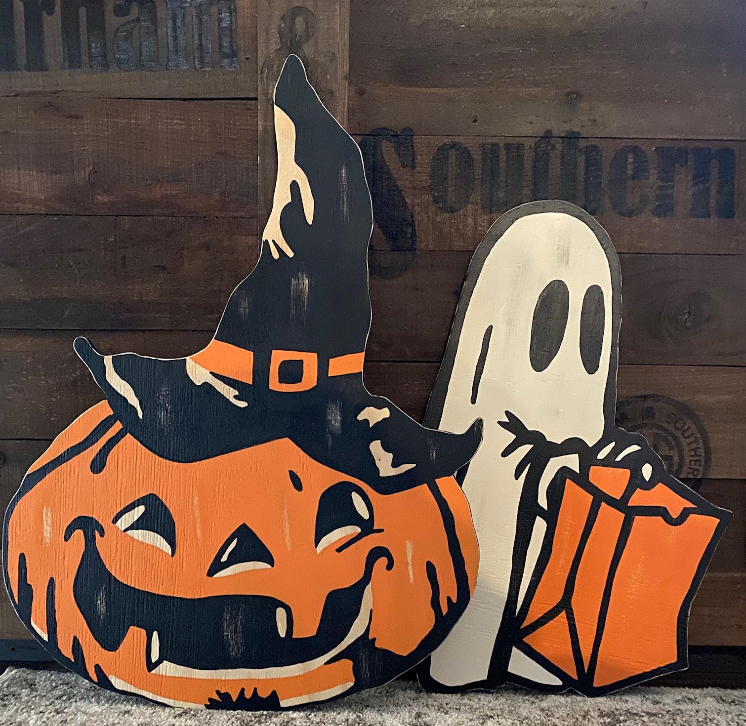 Retro Jack O'Lantern Sign by October Road Sign