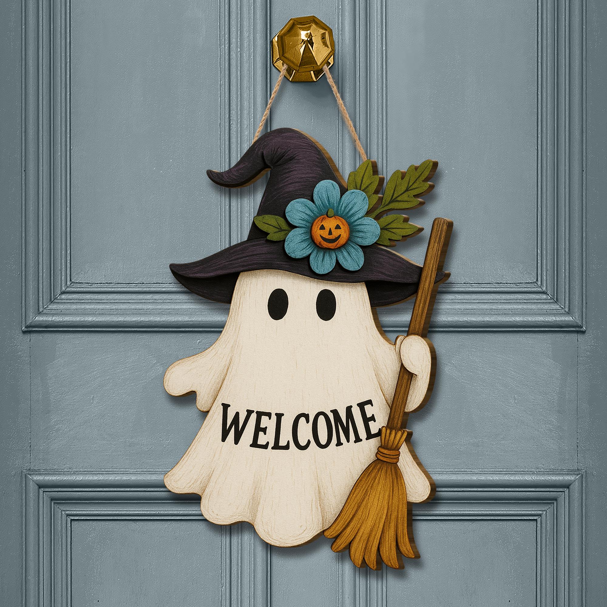 Halloween Ghost Welcome Sign