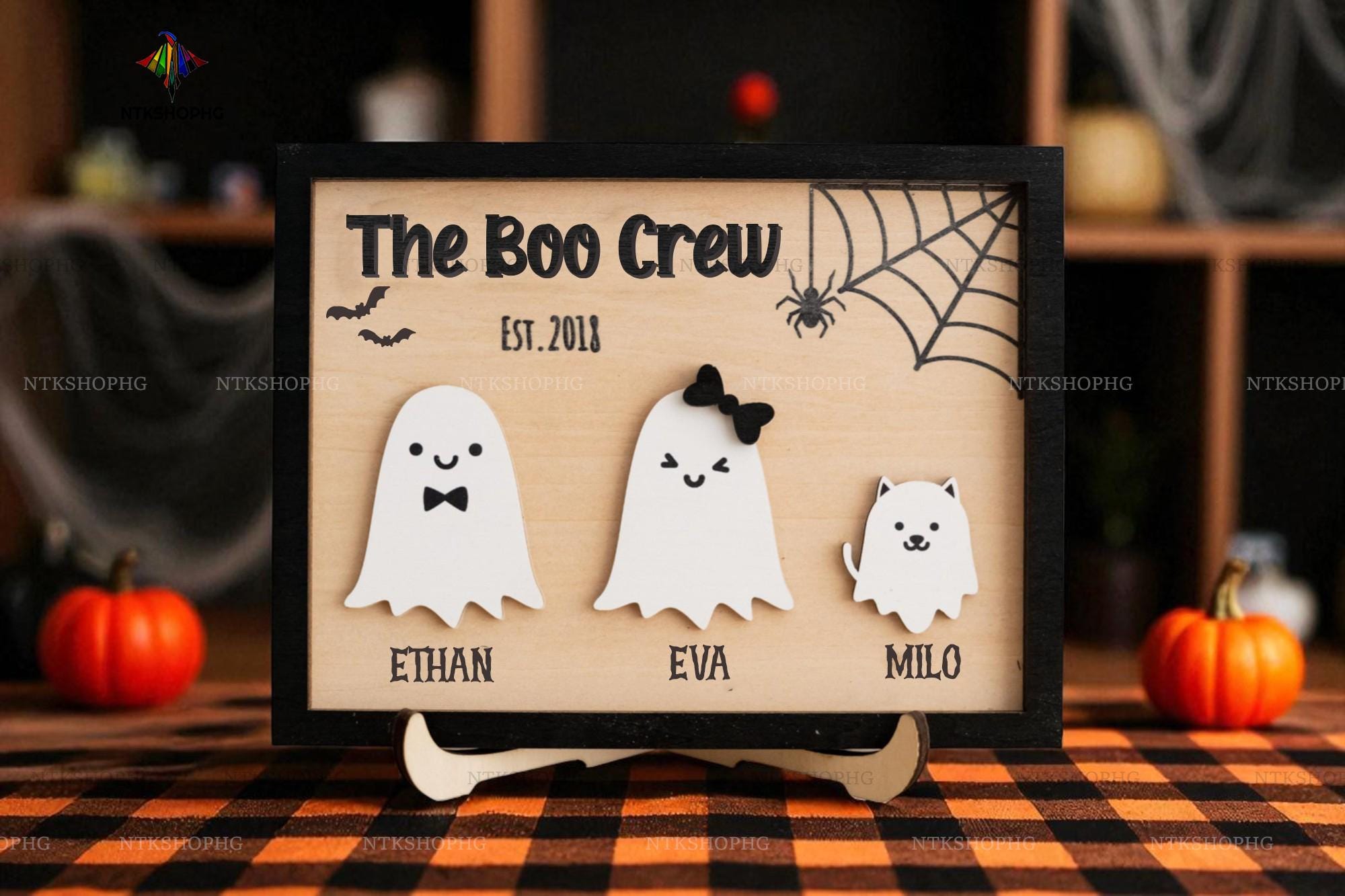 Personalized Wooden Halloween Table Décor