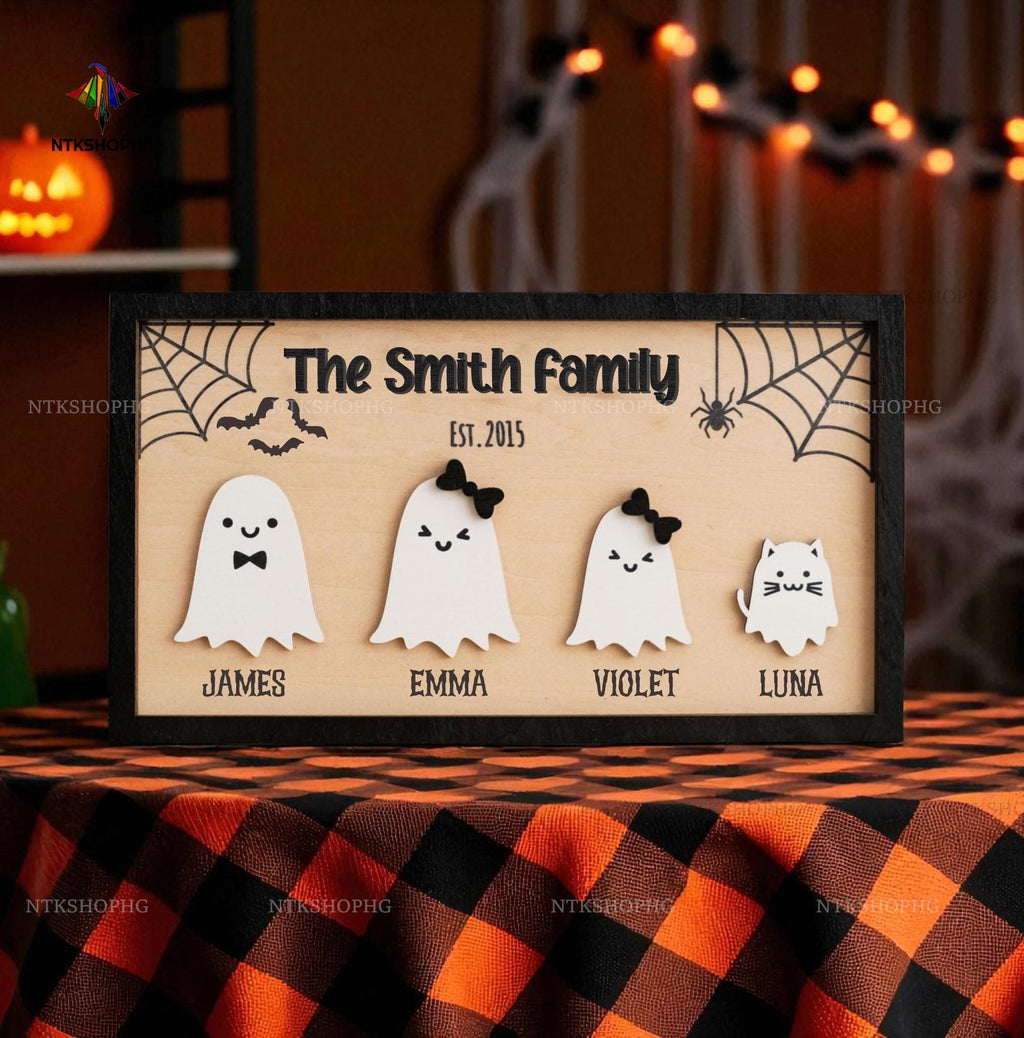 Personalized Wooden Halloween Table Décor