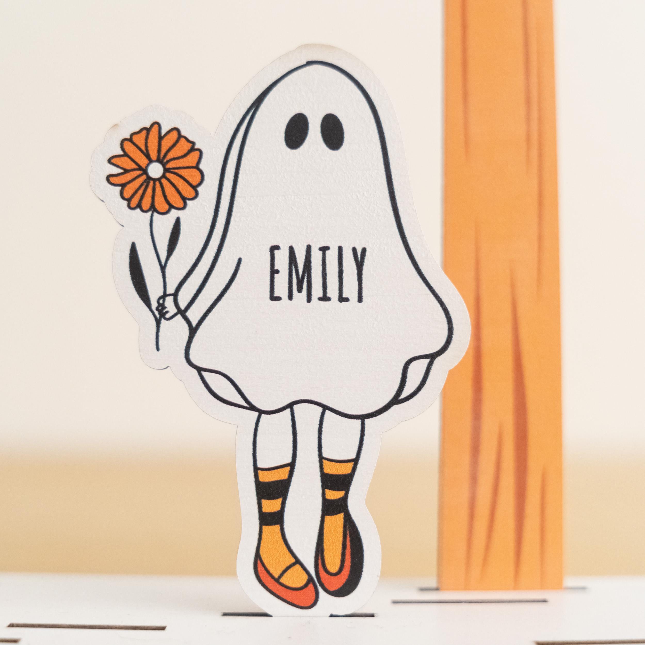 Personalized Halloween Ghost Family Sign