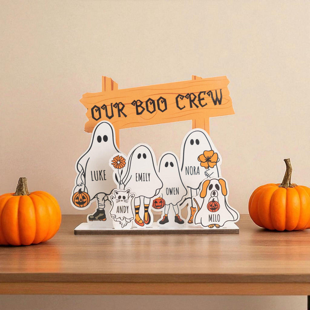 Personalized Halloween Ghost Family Sign