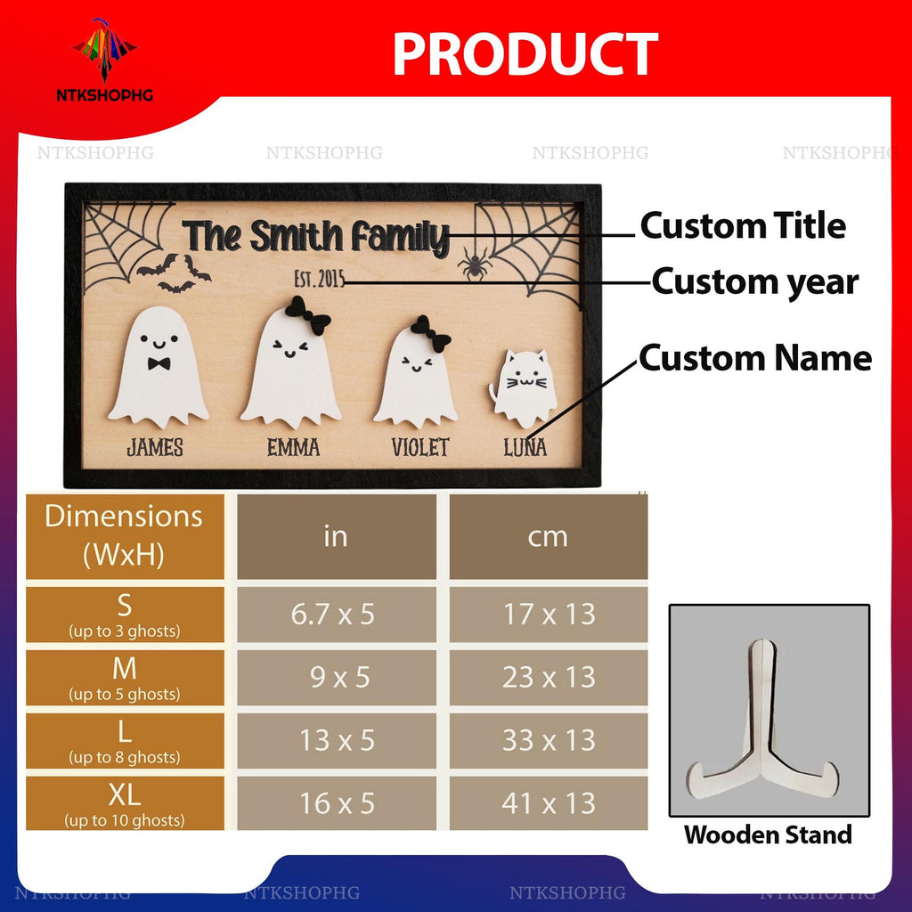 Personalized Wooden Halloween Table Décor