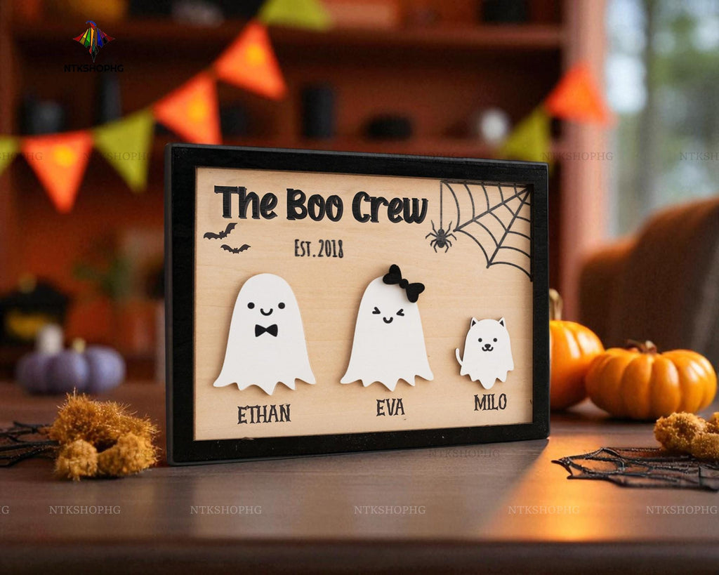 Personalized Wooden Halloween Table Décor