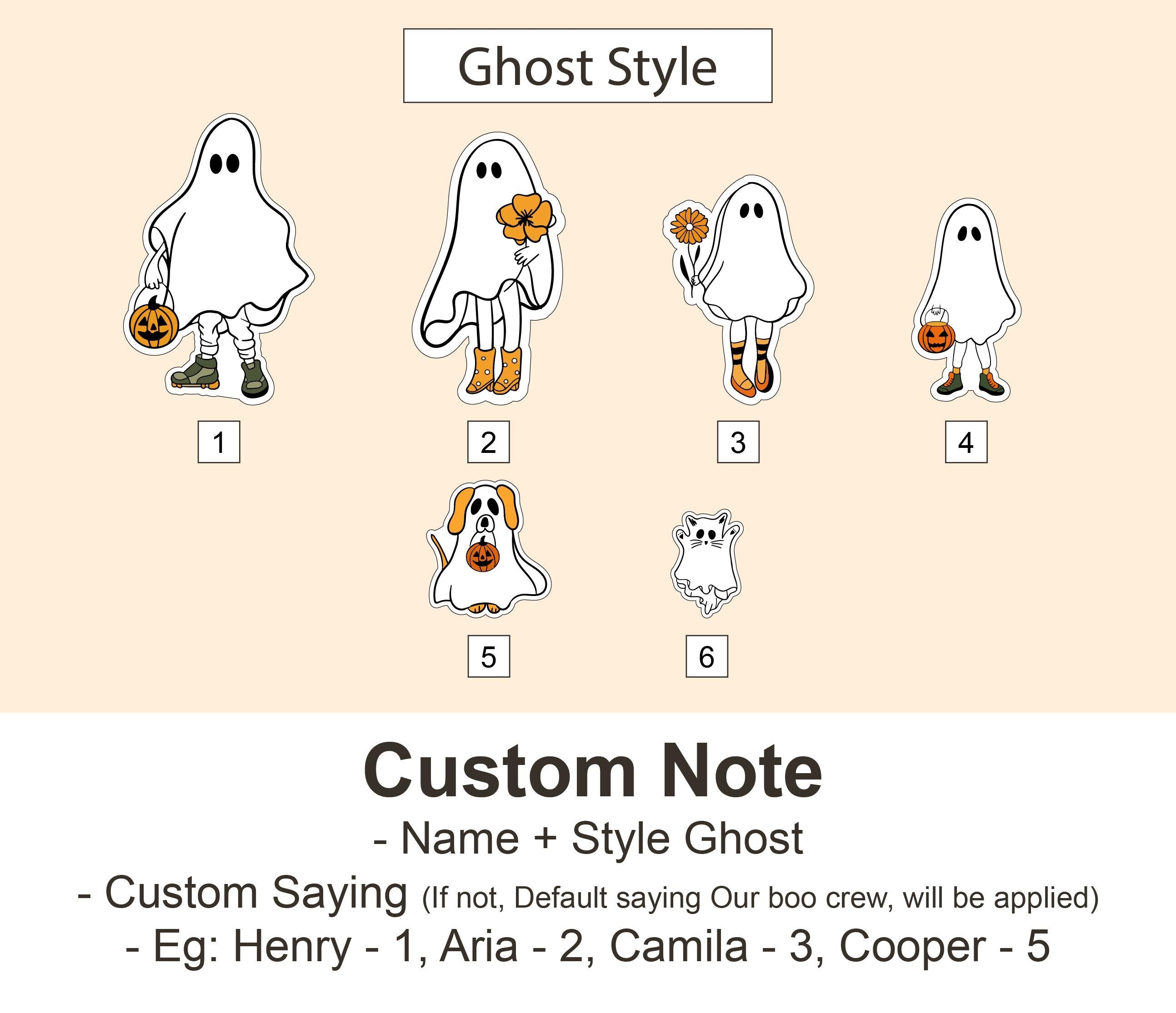 Personalized Halloween Ghost Family Sign