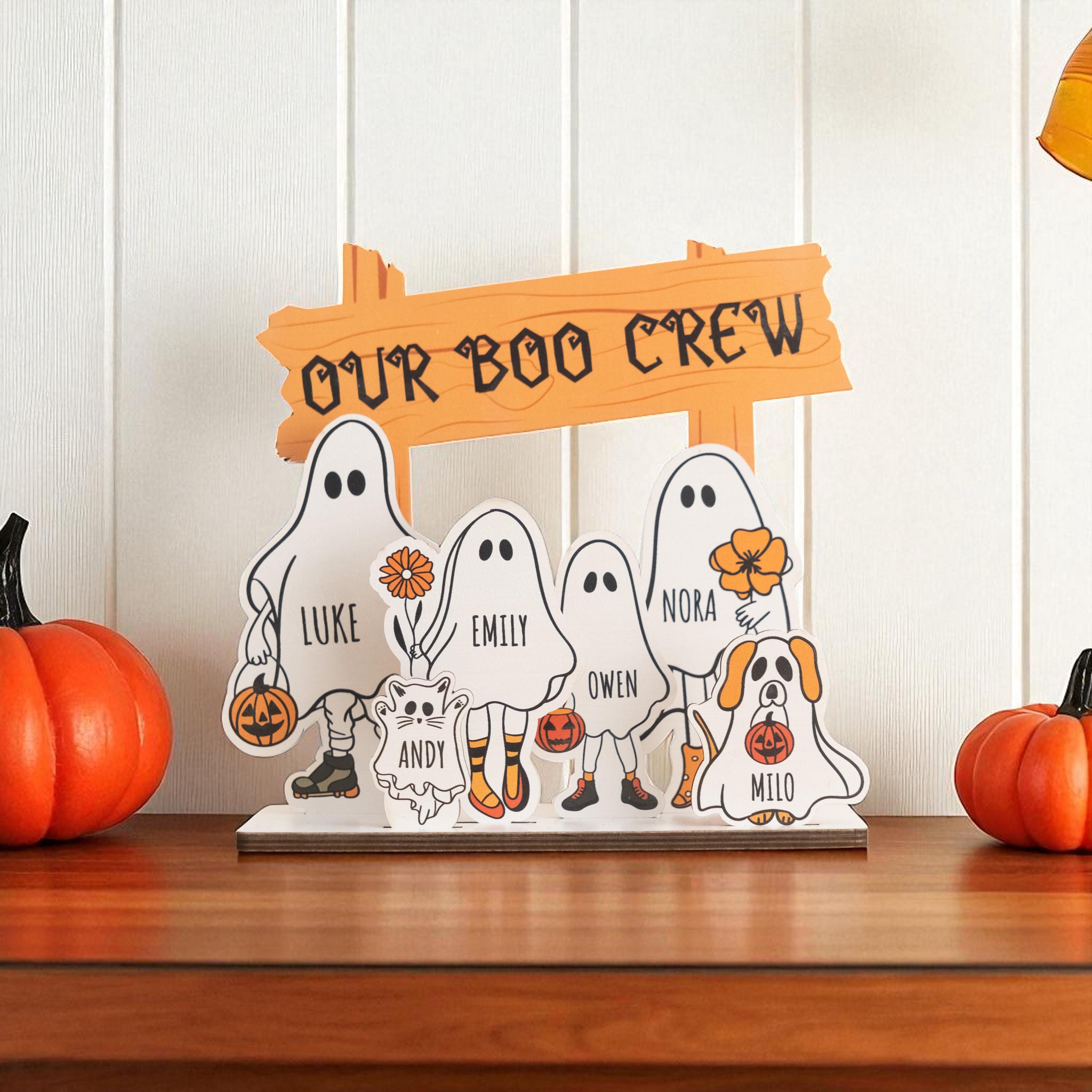Personalized Halloween Ghost Family Sign