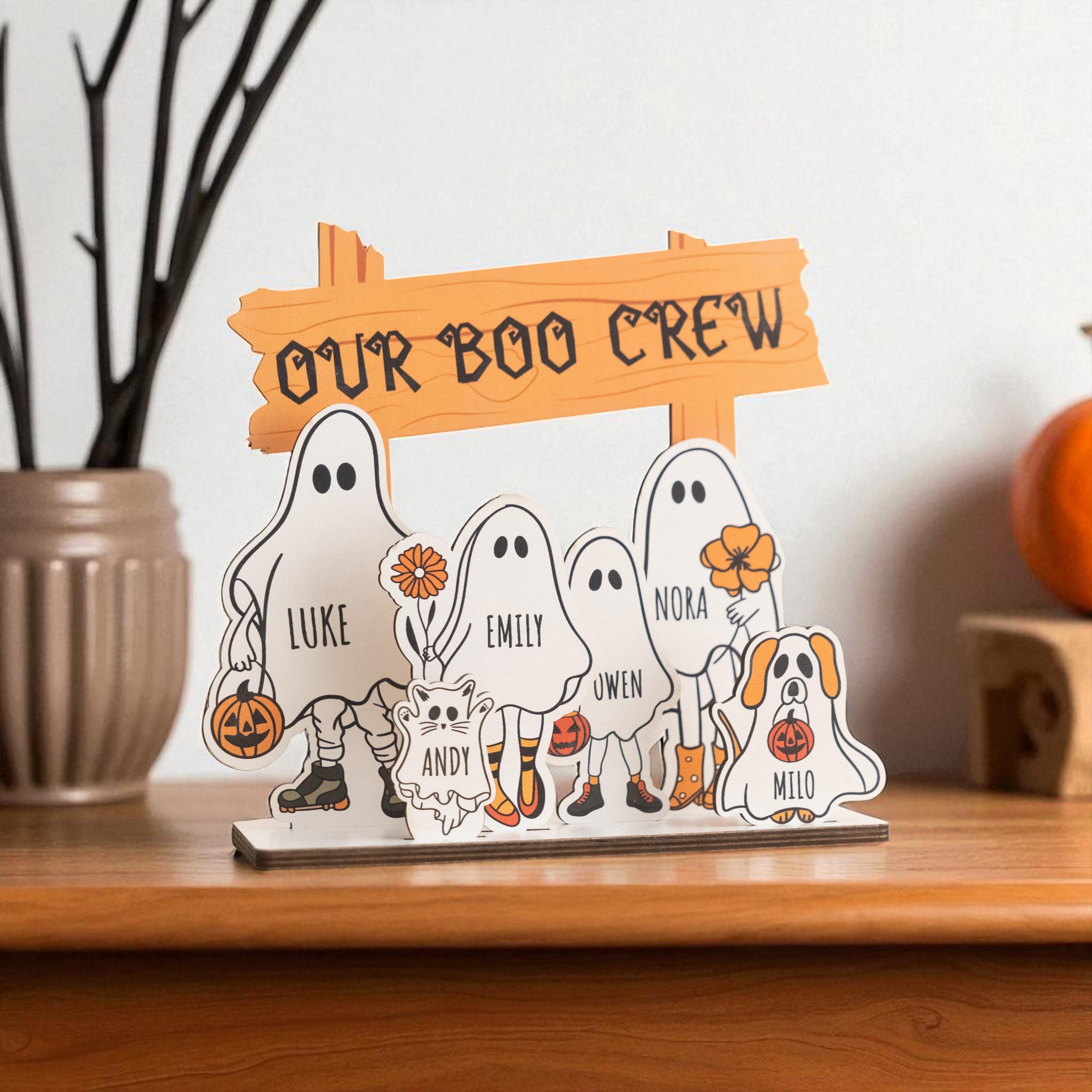 Personalized Halloween Ghost Family Sign